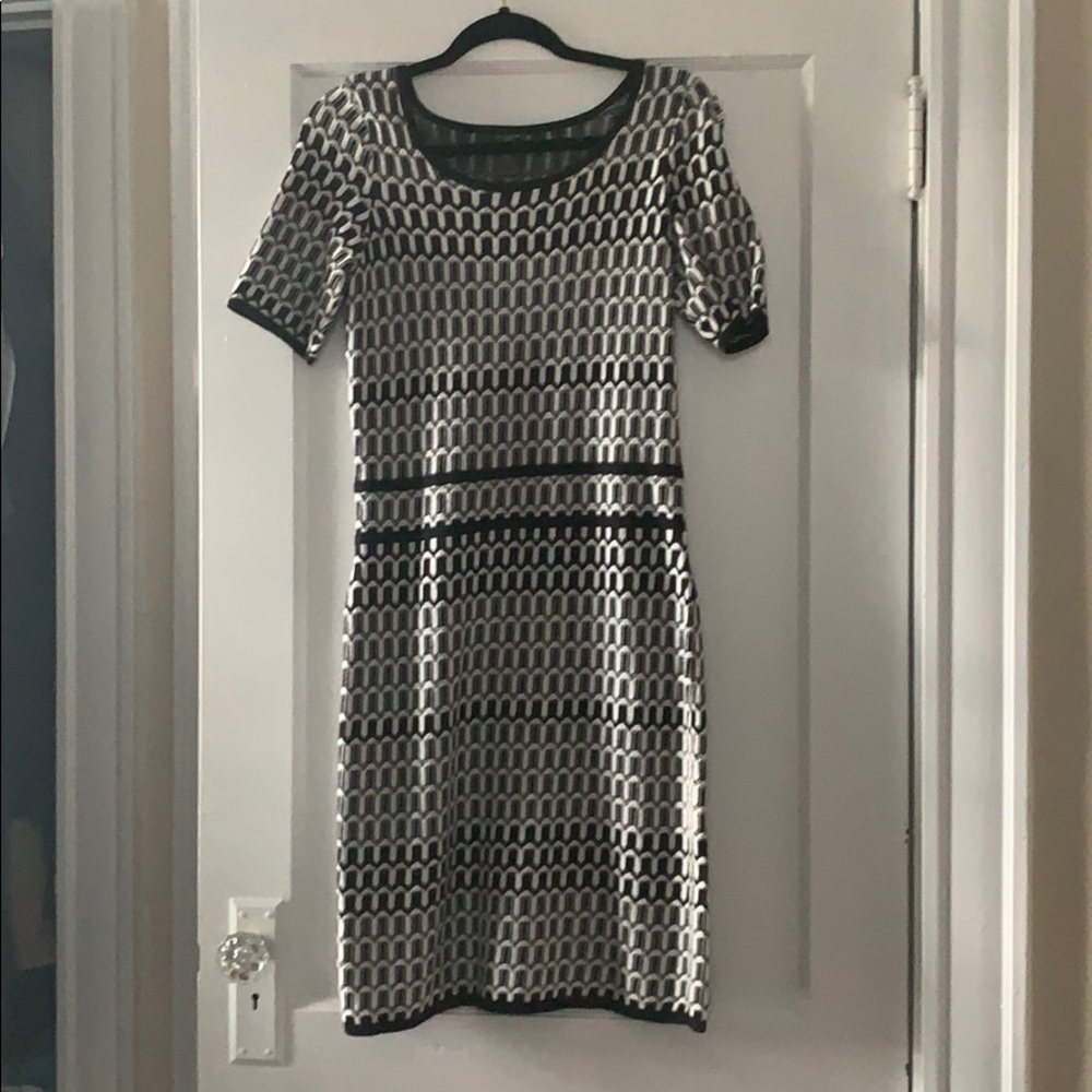 Ann Taylor Petite Black and White Dress